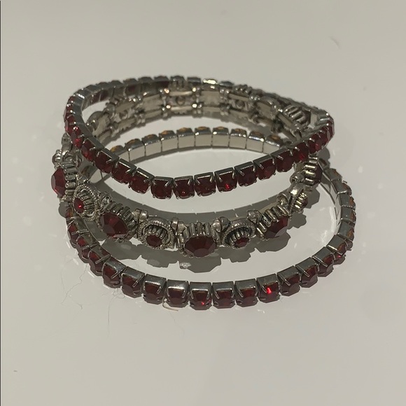 Bohemian bracelet set RED - Picture 2 of 6